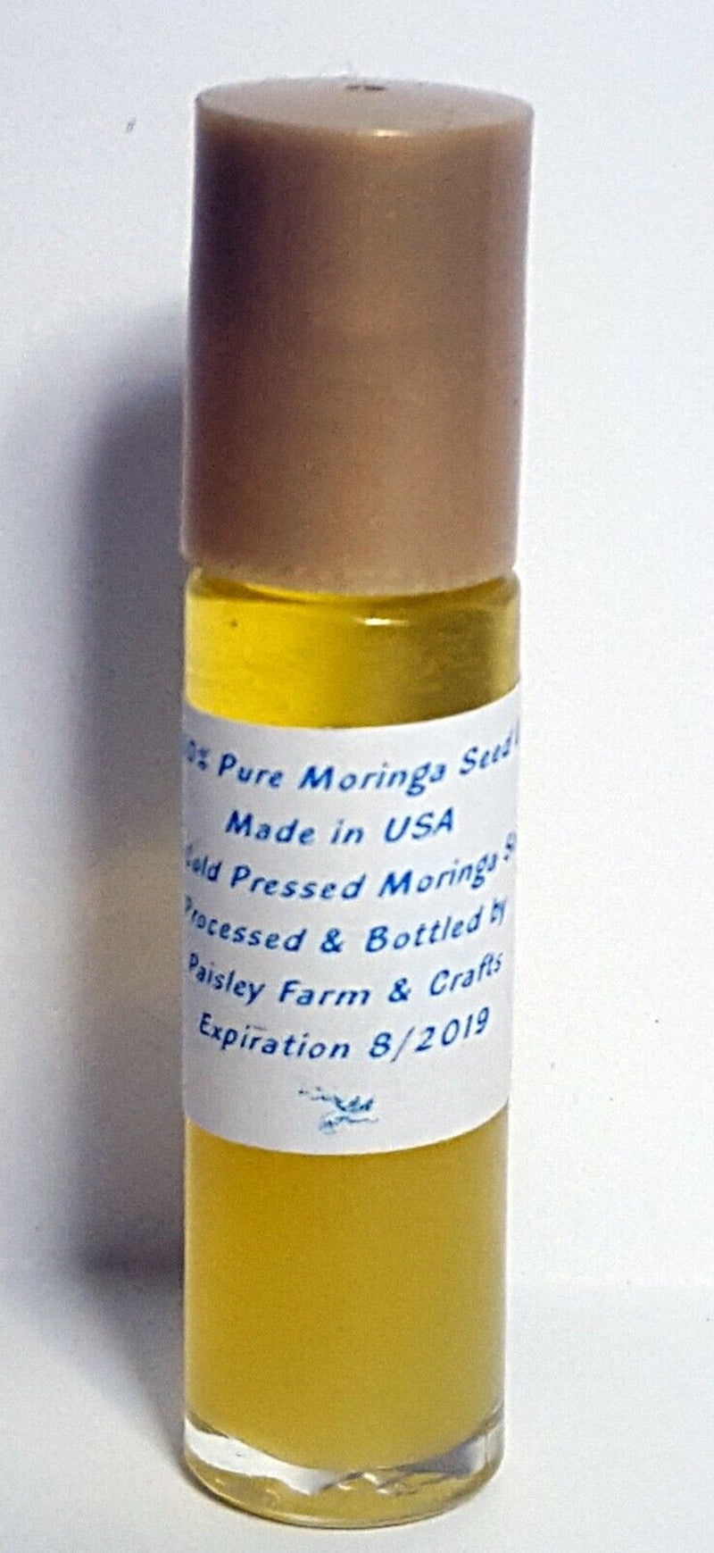 Moringa Oleifera Seed Oil - Roller Top Bottle - All Natural - Made in USA