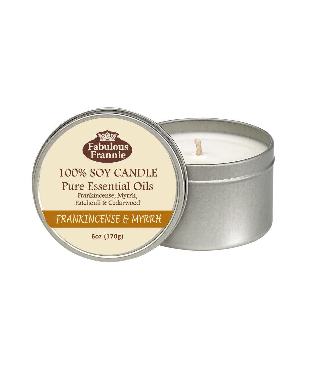 Frankincense 6Oz Soy Candle Essential Oil