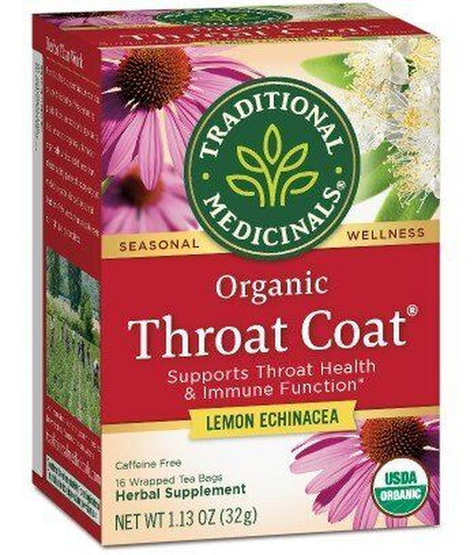 Traditional Medicinals Throat Coat Lemon Echinacea 16 Bag