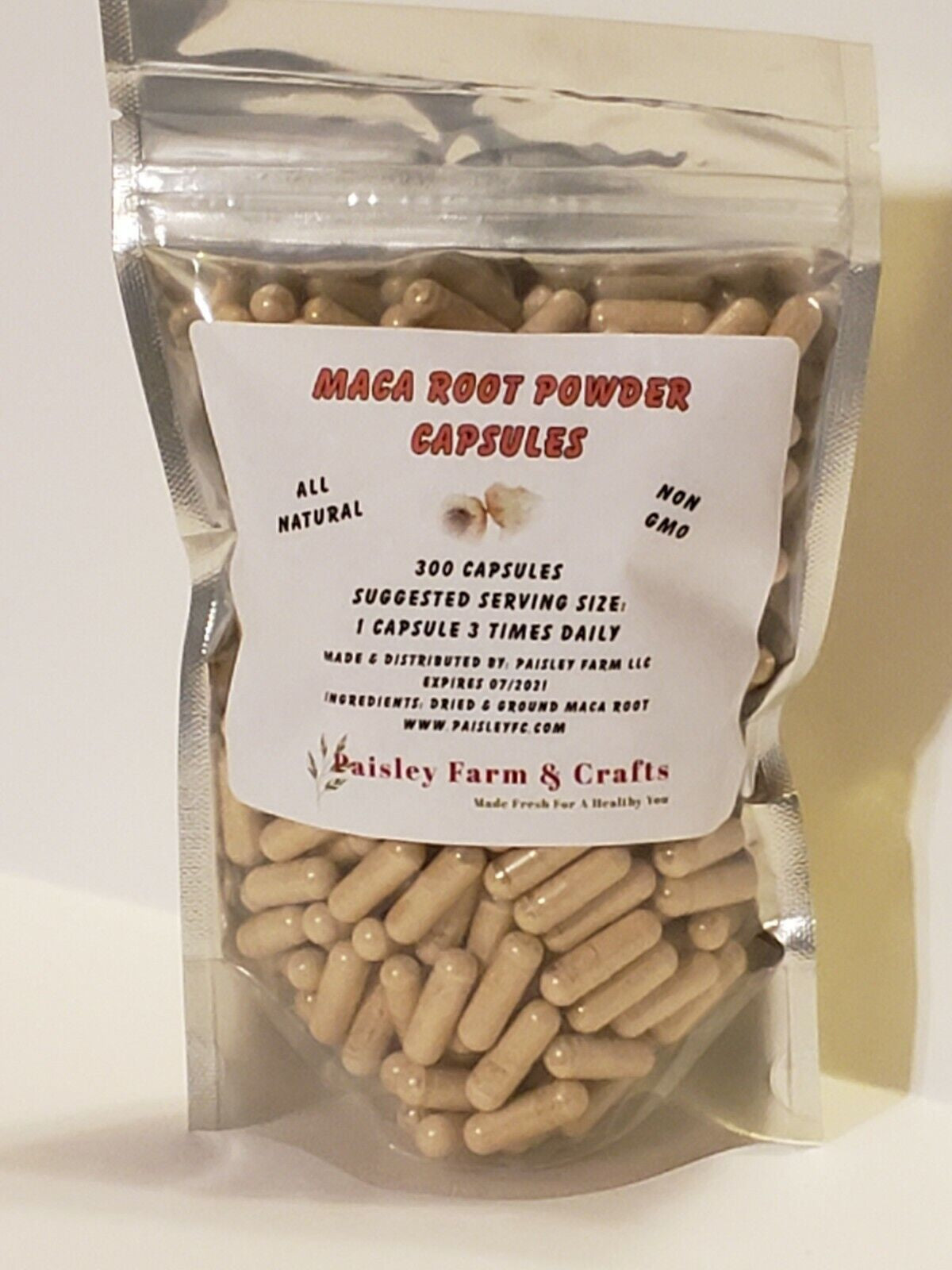 Maca Root Capsules - Made Fresh on Demand!