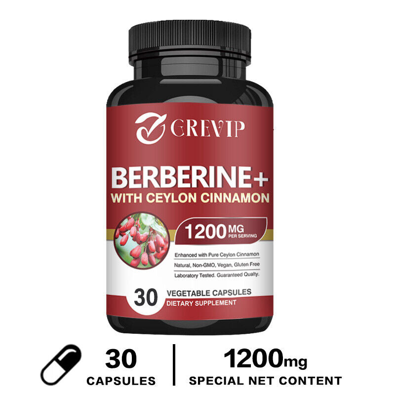 Berberine Hci+Ceylon Cinnamon 1200Mg - Blood Sugar Support,Cardio