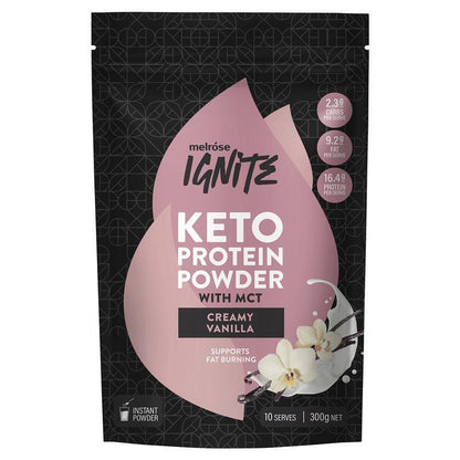 Melrose Ignite Keto Protein Powder with MCT Creamy Vanilla 300G