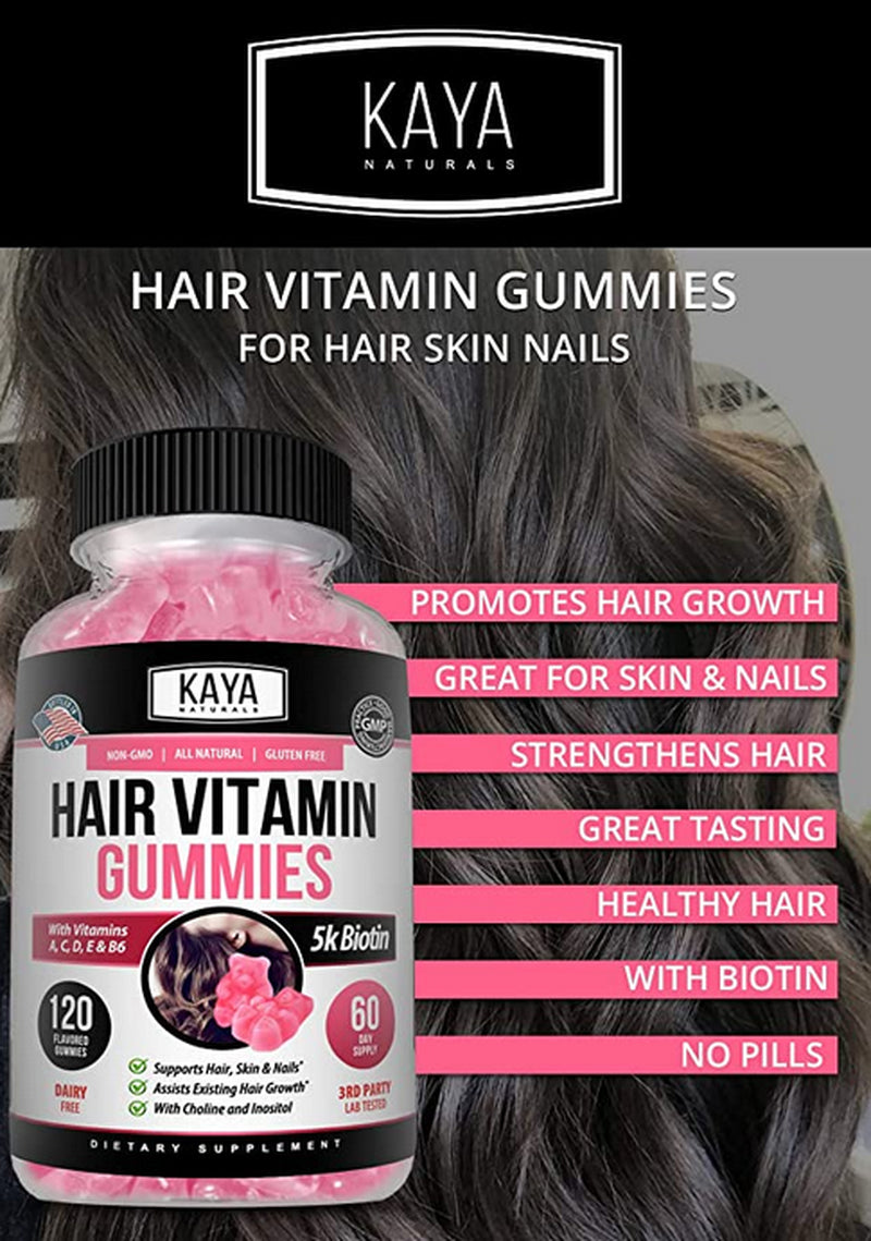 Hair Vitamin Gummies 60Ct, Fast & Strong Hair Growth