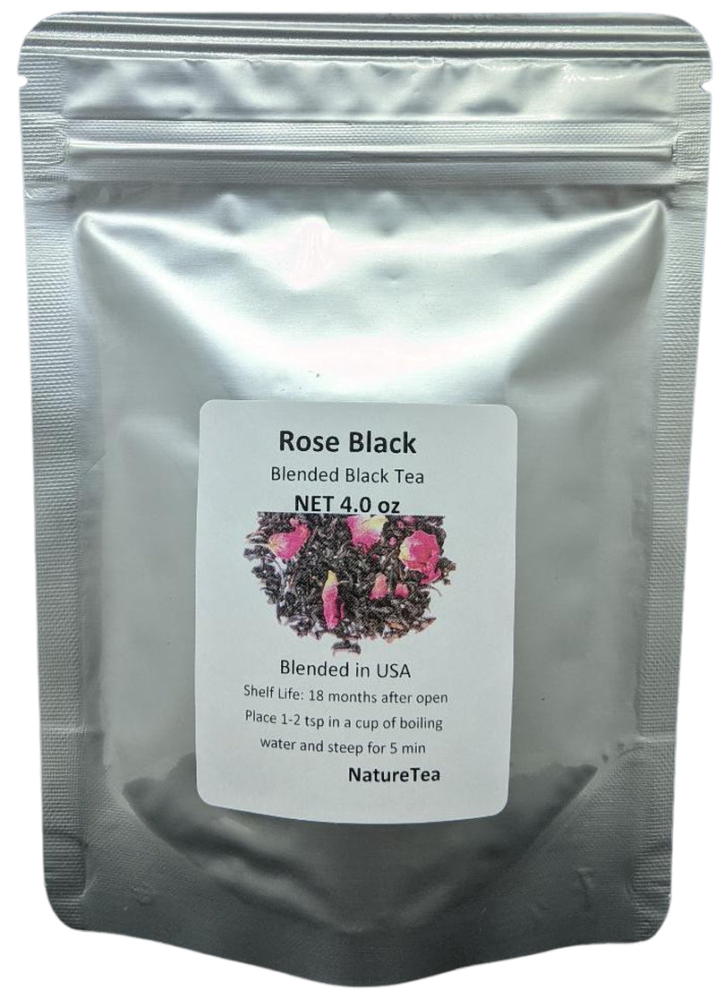 Rose Black Tea - Loose Black Tea Blend with Rose Petals from 100% Nature