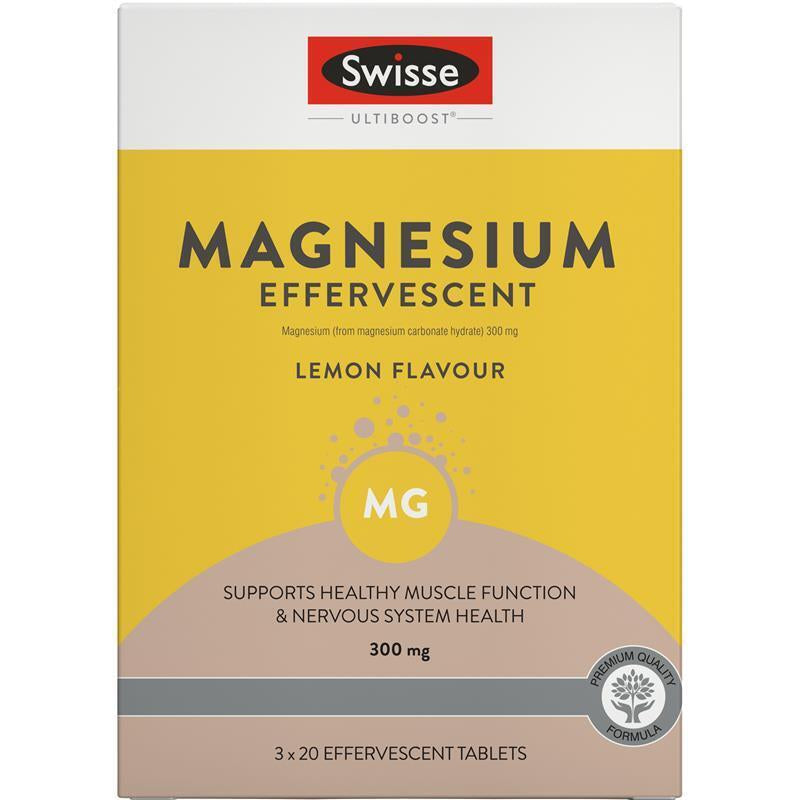 Swisse Ultiboost Magnesium 300Mg 60 Effervescent Tablets