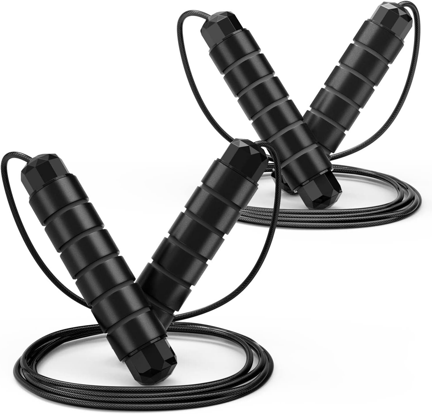 Jump Rope, Tangle-Free Rapid Speed Jumping Rope Cable with Ball Bearings for Wom