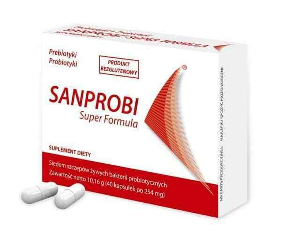 SANPROBI Super Formula (Probiotic + Prebiotic) 40 Capsules