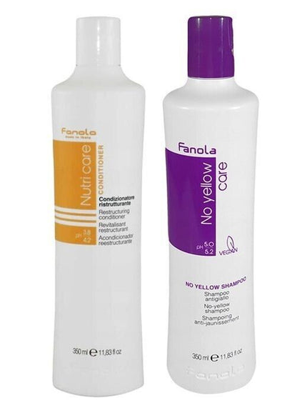 Fanola No Yellow Shampoo for Colored Hair 350Ml+Fanola Conditioner 350Ml