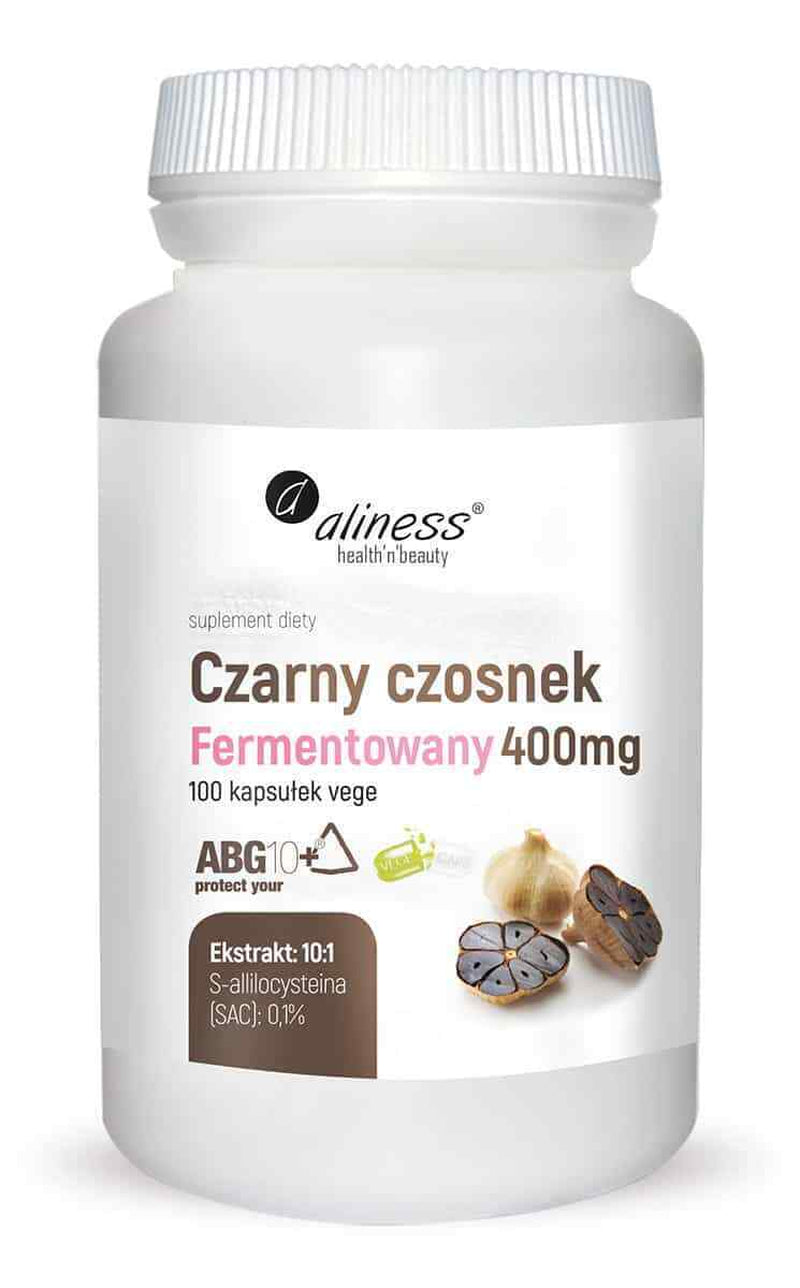 ALINESS Black Fermented Garlic ABG10 + 100 Vege Capsules