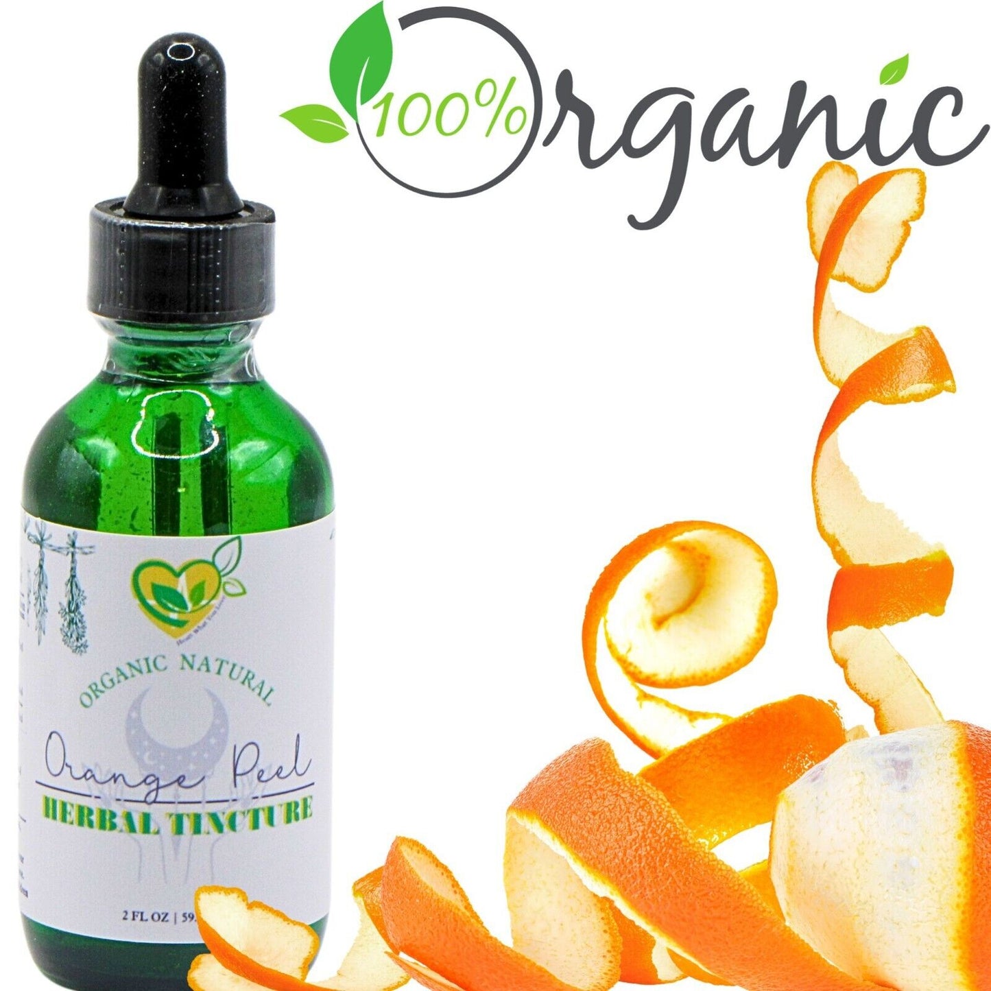 Orange Peel Tincture Extract Natural Herbal Liquid Drops Vitamin C Boost 2 OZ