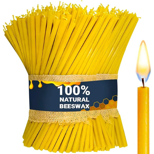 Natural Beeswax Candles 50/100/200Pcs  Candles Pure Beeswax Birthday Candle for Church Prayer Cake Christmas