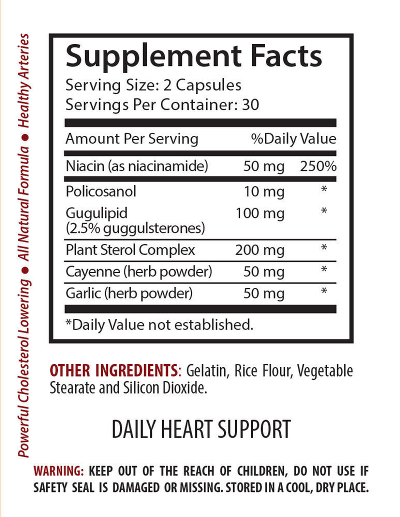 Cholesterol Reducing Supplement Complex - Supports Healthy Arteries (2 Bottles)