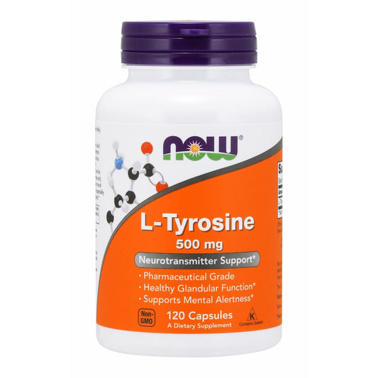 NOW Foods L-Tyrosine, 500 Mg, 120 Capsules