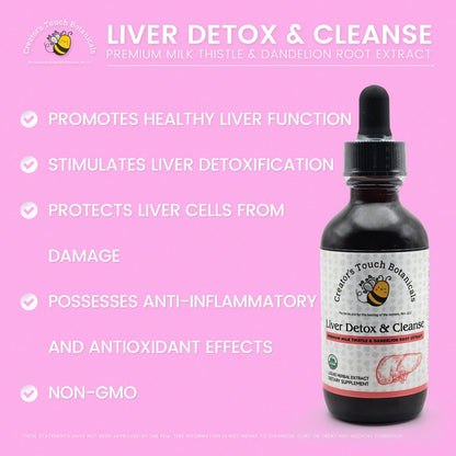 Liver Detox and Cleanse, Liver Health, 2 Fl. Oz, Milk Thistle & Dandelion