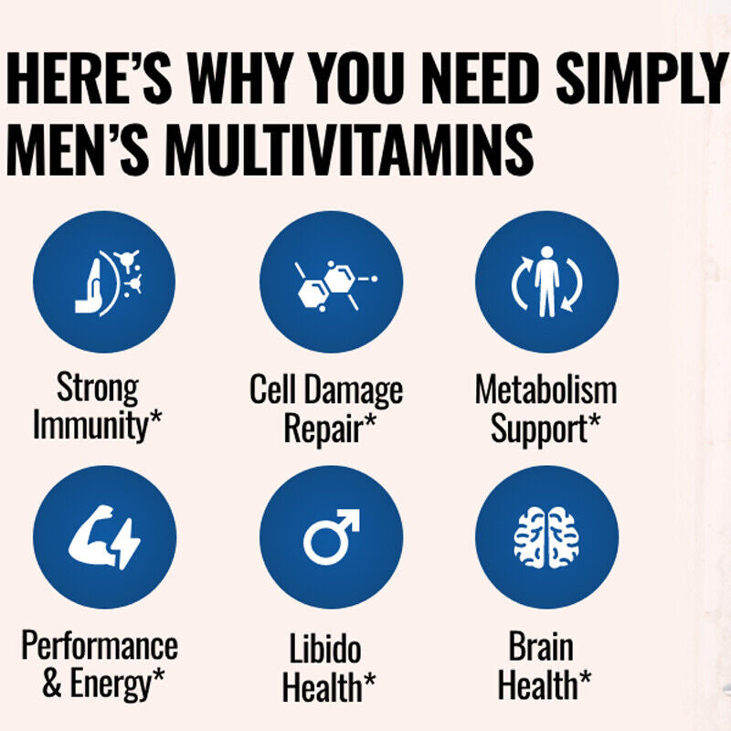 One Daily Multivitamin for Men, 30/60/120 Vegetarian Capsules- Men'S Health