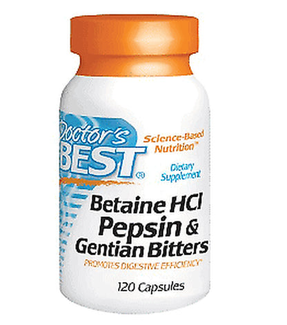 Doctor'S BEST Betaine Hcl Pepsin Gentian Bitters 120 Cap