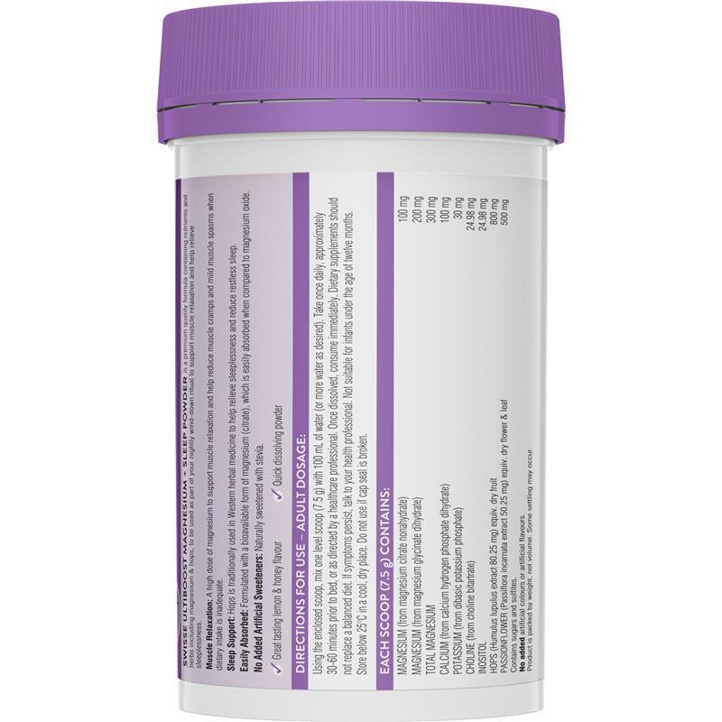 Swisse Magnesium + Sleep Powder 180G