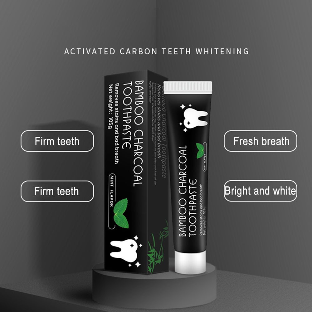 105G Bamboo Charcoal Black Toothpaste Deep Clean Mint Flavor Teeth Whitening Bad Breath Stains Care Beauty Health Maquiagem