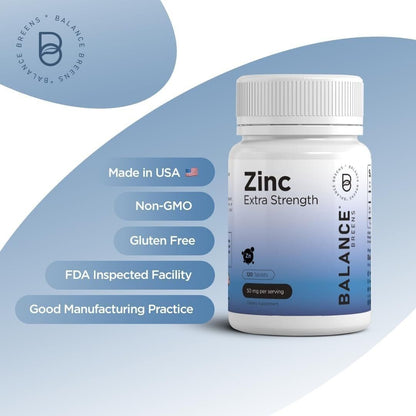 Zinc Extra Strength 50Mg 120 Vegan Non-Gmo Tablets