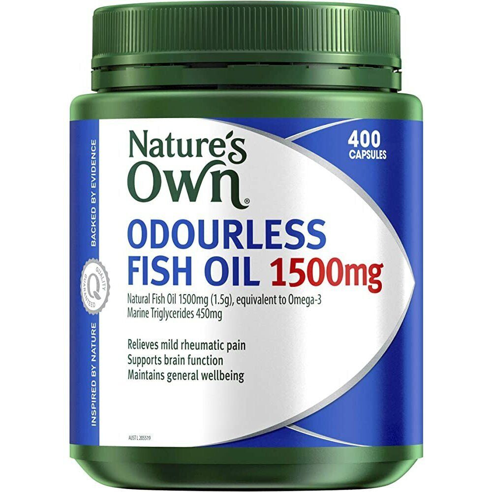 Nature'S Own Odourless Fish Oil 1500Mg 400 Capsules