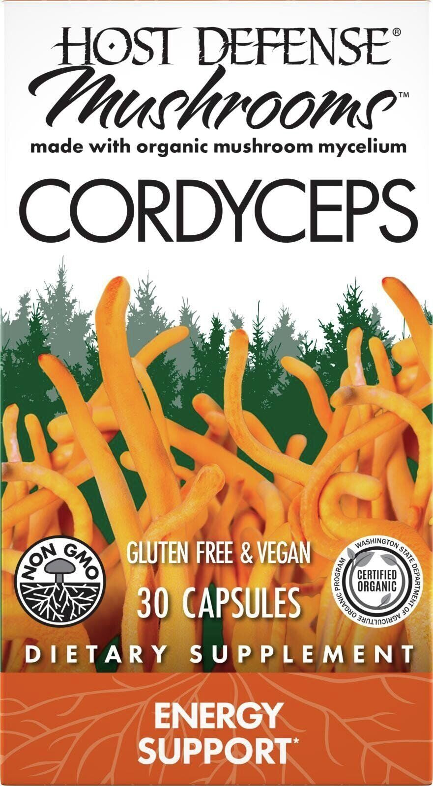 Fungi Perfecti/Host Defense Cordyceps 30 Vegcap