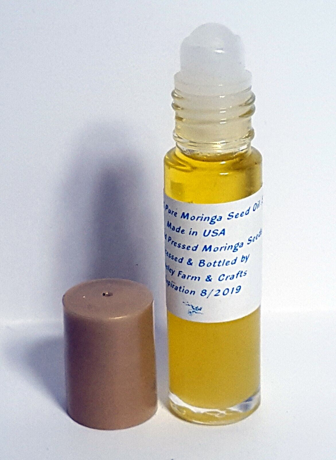 Moringa Oleifera Seed Oil - Roller Top Bottle - All Natural - Made in USA