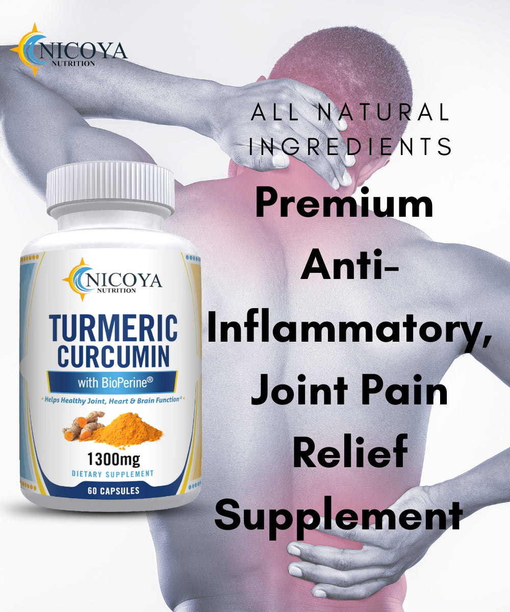 Turmeric Curcumin Highest Potency 95% 1300Mg with Bioperine Black Pepper Extract