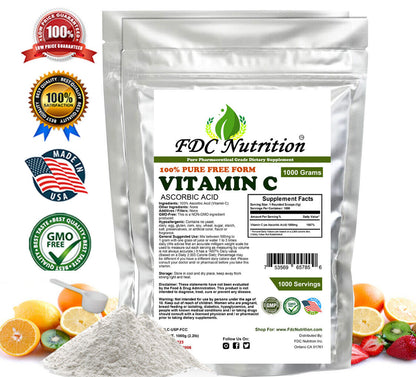 Vitamin C Powder -New -Ascorbic Acid -Wrinkle Anti-Aging -Antioxidant -All Sizes