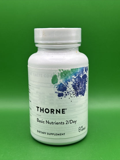 Thorne Research Basic Nutrients 2/Day, 60 Capsules EXP. 9/2025 "FREE SHIPPING"