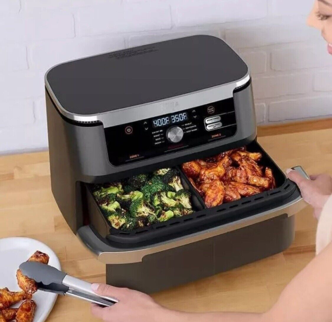 NEW Ninja Foodi 7-In-1 Dualzone Flexbasket Air Fryer with 11-Qt Megazone