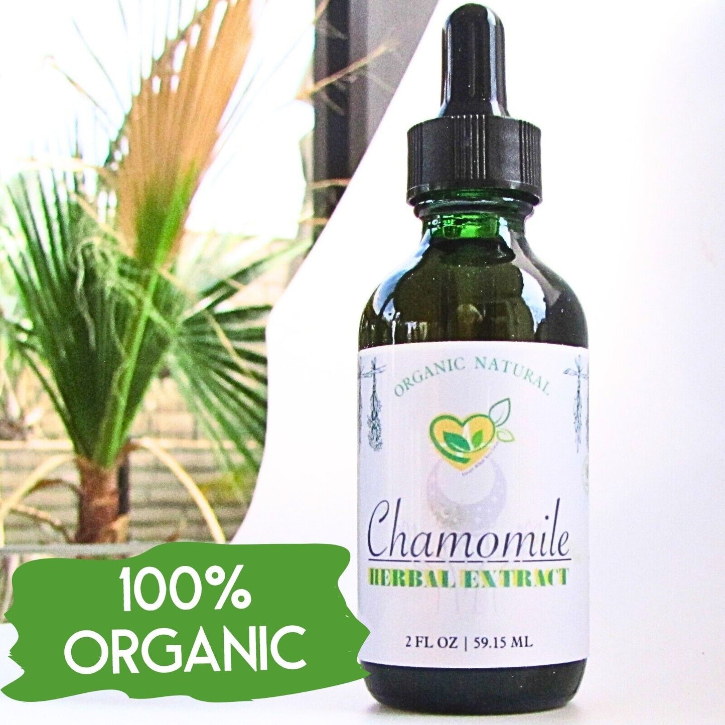 Chamomile Extract Non-Alcohol Tincture Organic Liquid Herbal Drops Plantbase 2Oz