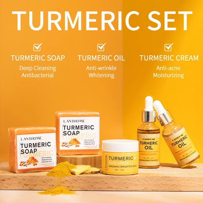 Turmeric Set (Oil + Soap + Face Cream) Brightening, Spot fading