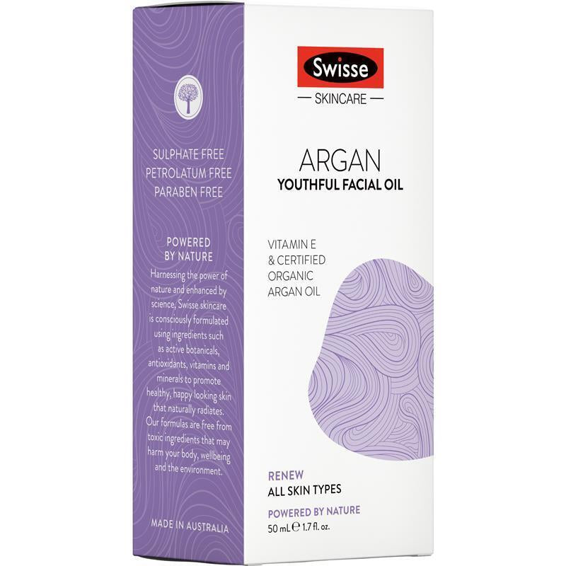 Swisse Skincare Argan Youthful Facial Oil 50Ml