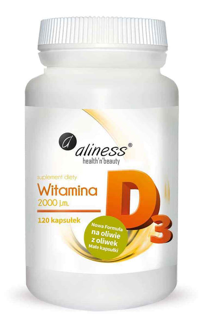 ALINESS Vitamin D3 2000 IU 120 Capsules