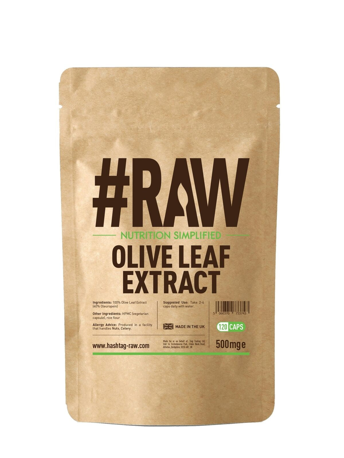 #RAW Olive Leaf Extract | 500Mg V Capsules | 40% Oleropein | Anti-Oxidant