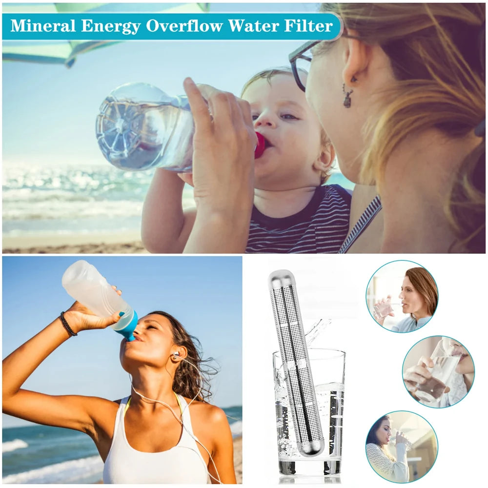 Portable Water Filter Stick Water Purifier Improve PH Balance Antioxidant Alkaline Water Stick