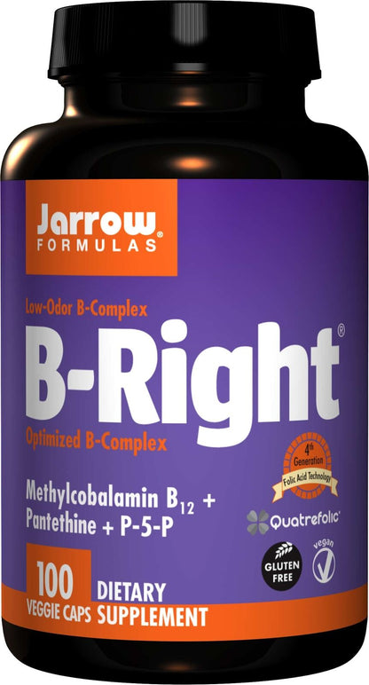 JARROW FORMULAS B-Right (Vitamin B) 100 Vegan Capsules