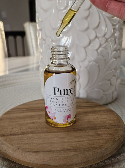 Pure Healing Oil/Rosehip Seed Oil/Black Seed Oil/Castoroil/