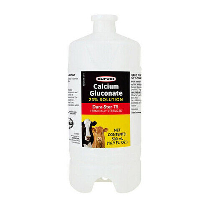 Calcium Gluconate 23% Solution for Cattle 500 Ml by Durvet