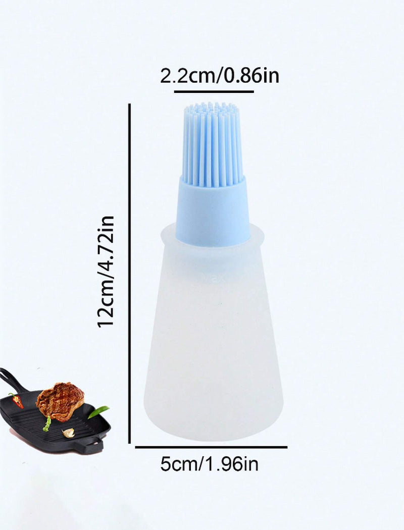 1 PC Portable Silicone Oil Bottle with Brush - Perfect for Baking & BBQ - NEW