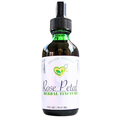 Rose Petal Tincture Organic Liquid Herbal Drops Natural Heart Skin Mood Aid 2 Oz