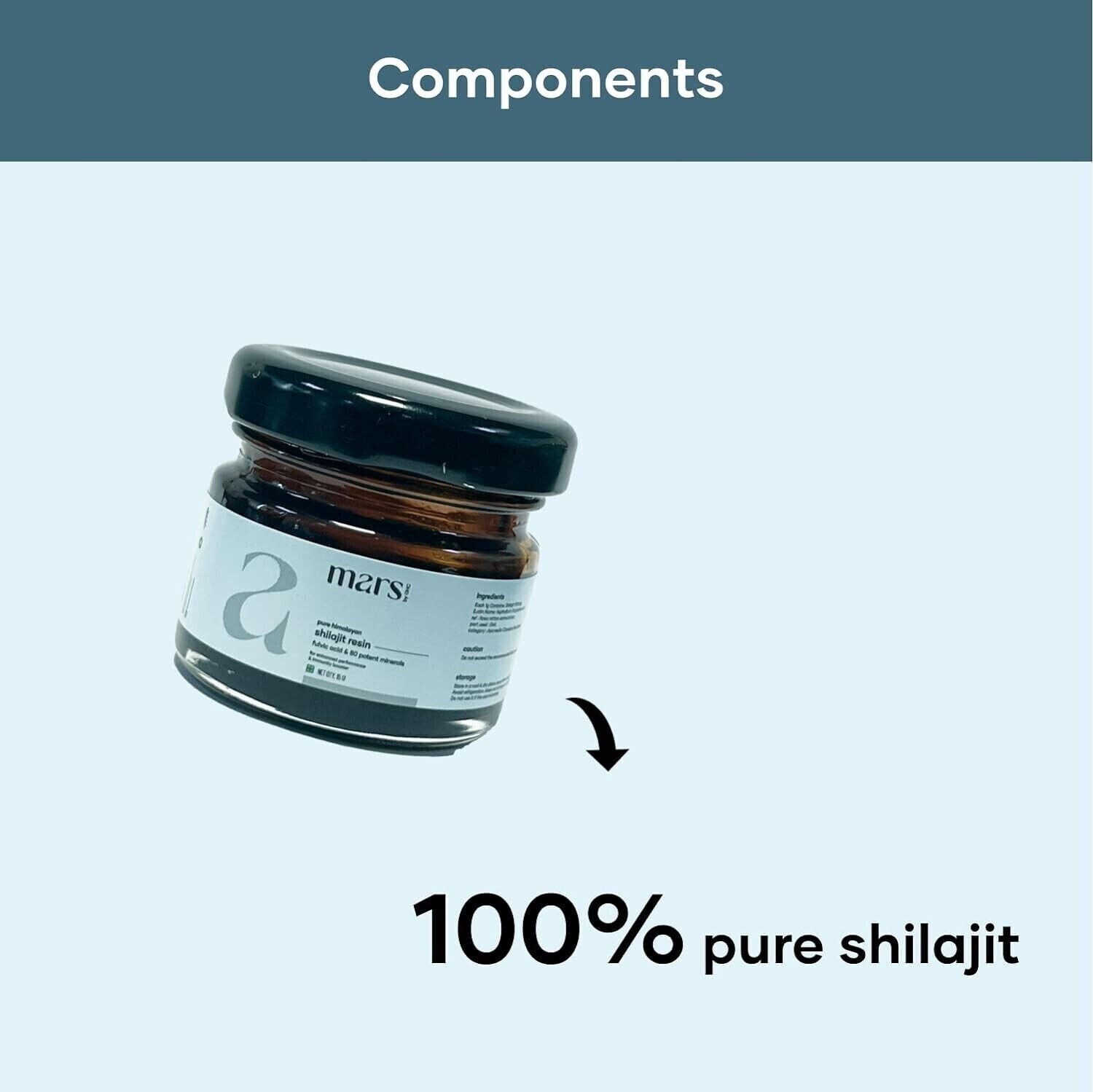 Mars by GHC 100% Pure Shilajit Resin Helps in Boosting Stamina 15Gm Pack of 1