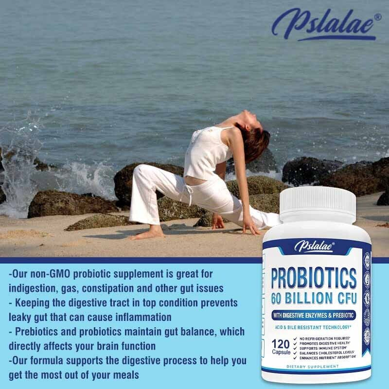 Probiotics 60 Billion CFU Capsules - Promote Digestive Health, Immune Support