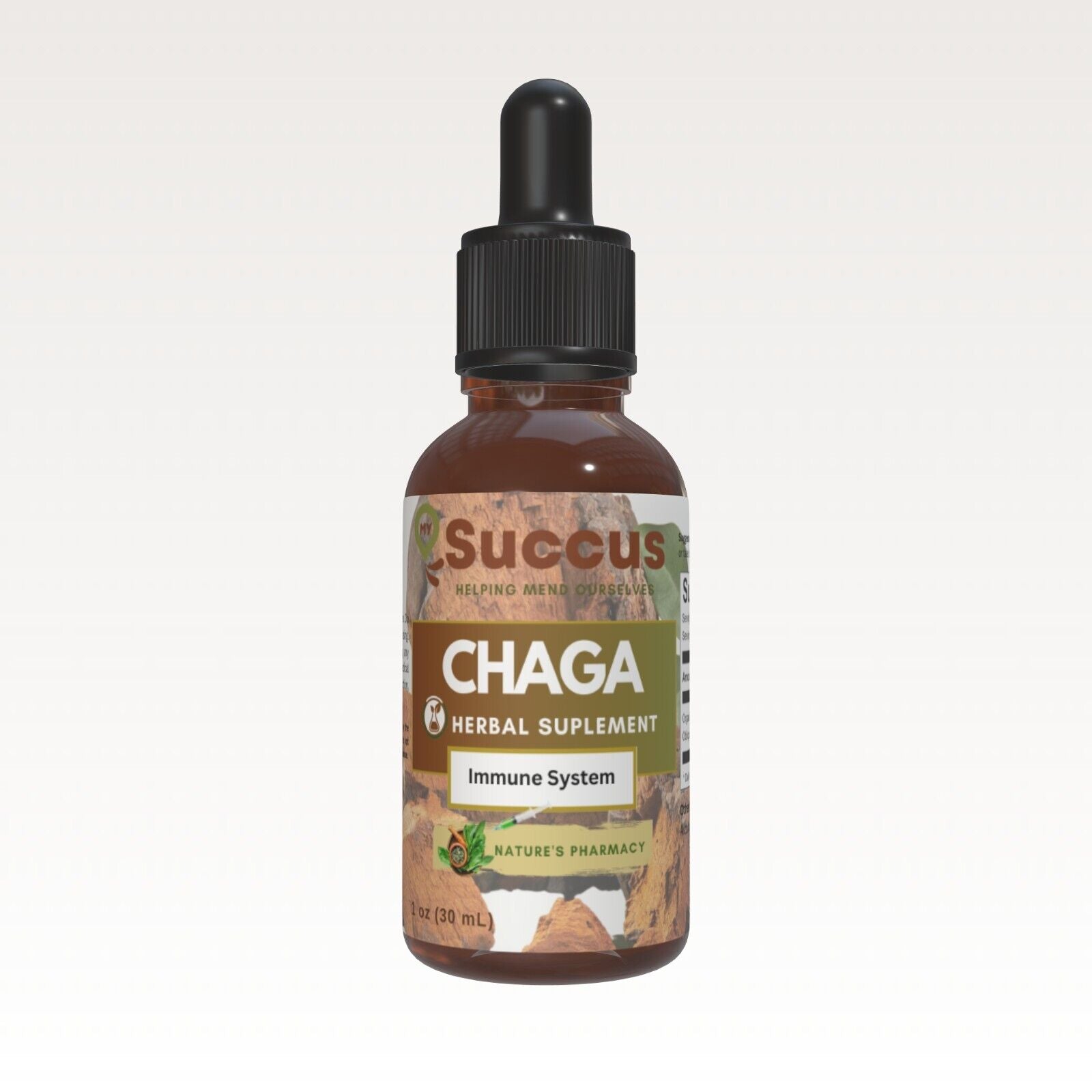 Chaga Tincture - (Highly Potent) Alcohol Free