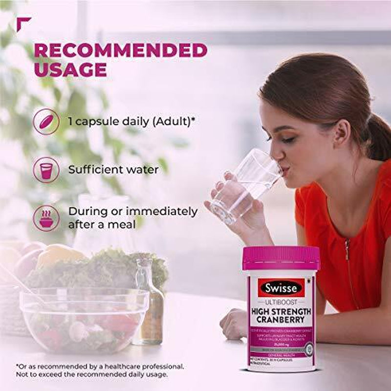 NEW Swisse High Strength Cranberry 30 Capsules Ultiboost