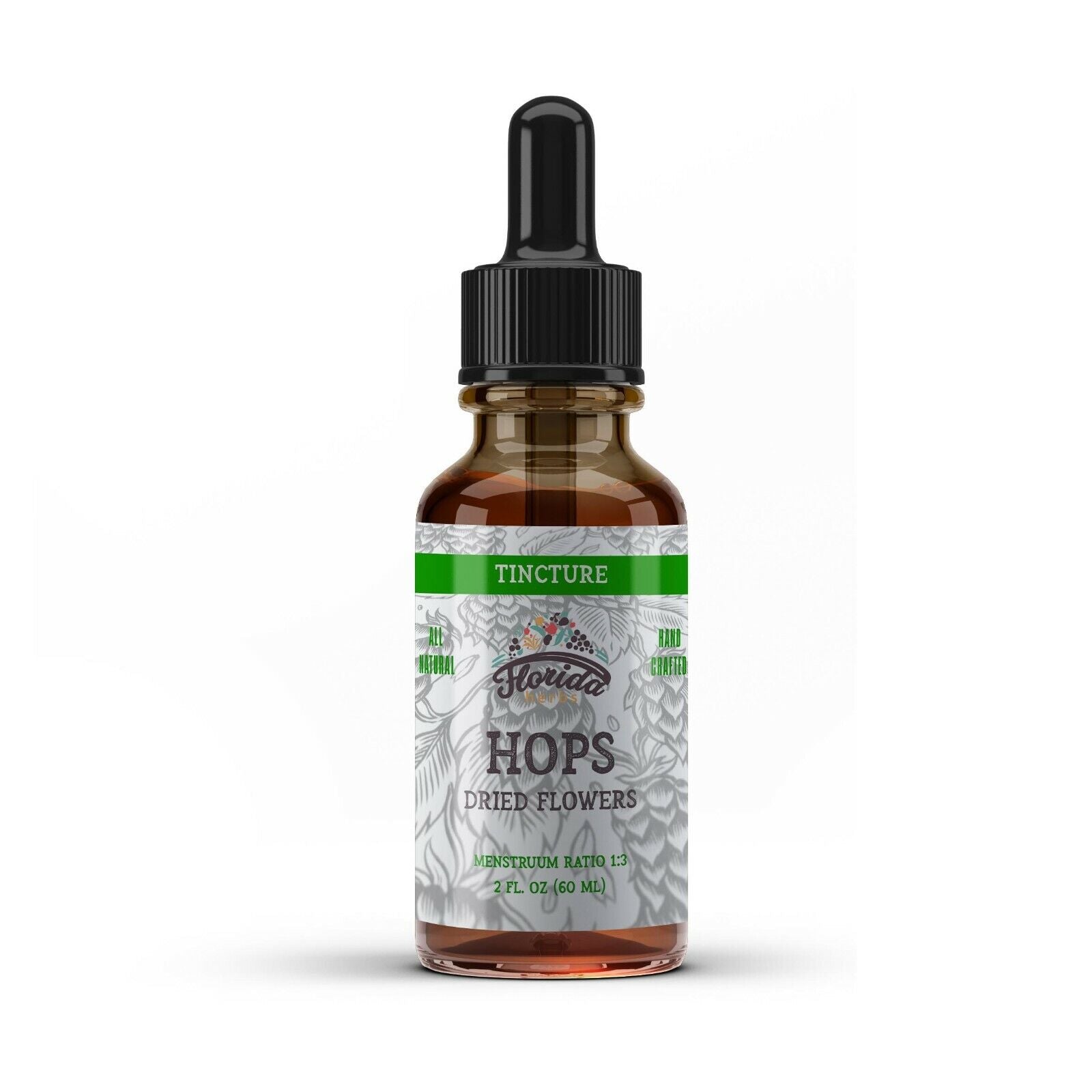 Hops Tincture, Organic Hops Extract Drops (Humulus Lupulus) Dried Flowers