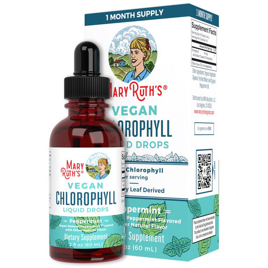 Vegan Chlorophyll Liquid Drops | Skin Nutrient & Detox Support | Vegan, Non-Gmo | 2 Fl Oz / 60 Ml