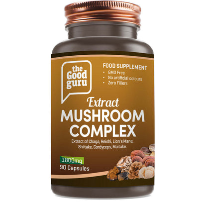 The Good Guru Mushroom Complex Extract - Immune, Heart, Blood Bressure, Liver