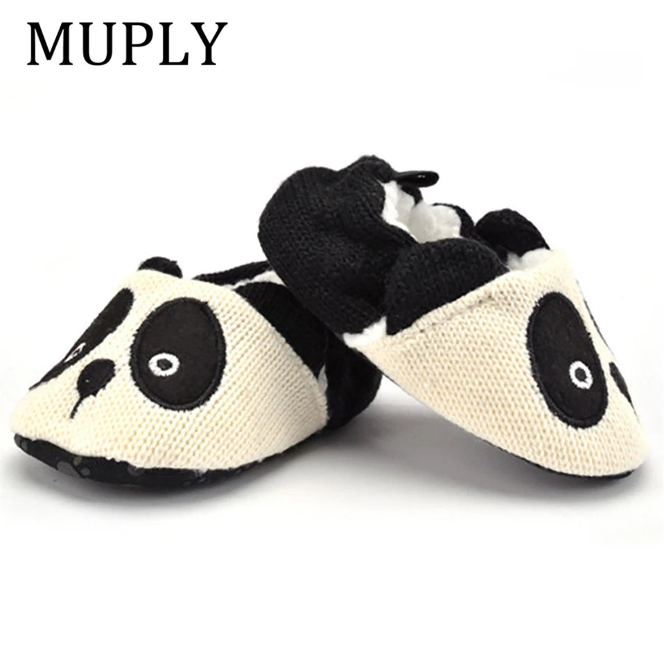 Adorable Infant Slippers Toddler Baby Boy Girl Knit Crib Shoes Cute Cartoon Anti-Slip Prewalker Baby Slippers