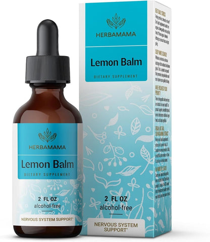 Lemon Balm Tincture - Organic Lemon Balm Herb Drops - Vegan, Alcohol-Free - 2 Fl